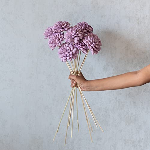 Image of 10 pcs Sola Fancy Flowers On Stem |8 cm Eco-Friendly Flowers for Home, Office, Bedroom, Table Decoration and Vase Fillers(Without Vase Pot)