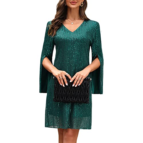 Image of COOAN Wedding Guest Cocktail & Formal Dresses for Women - Lace Sequin Dress
