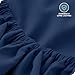 Bare Home Fitted Bottom Sheet Twin - Premium 1800 Microfiber - Ultra-Soft Wrinkle Free - Deep Pocket - Fitted Sheet (Twin, Dark Blue)