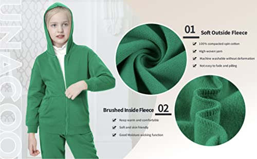 UNACOO Girls Boys Zip Up Hoodie Soft Fleece Sweatshirt Kids Hoodies for Toddler Zipper hoodie Jacket (Age 3-12 Years)4