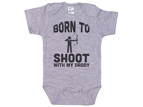 Image of Ebenezer Fire Bow Hunting Baby Outfit/Born To Shoot With My Daddy/Archery Onesie