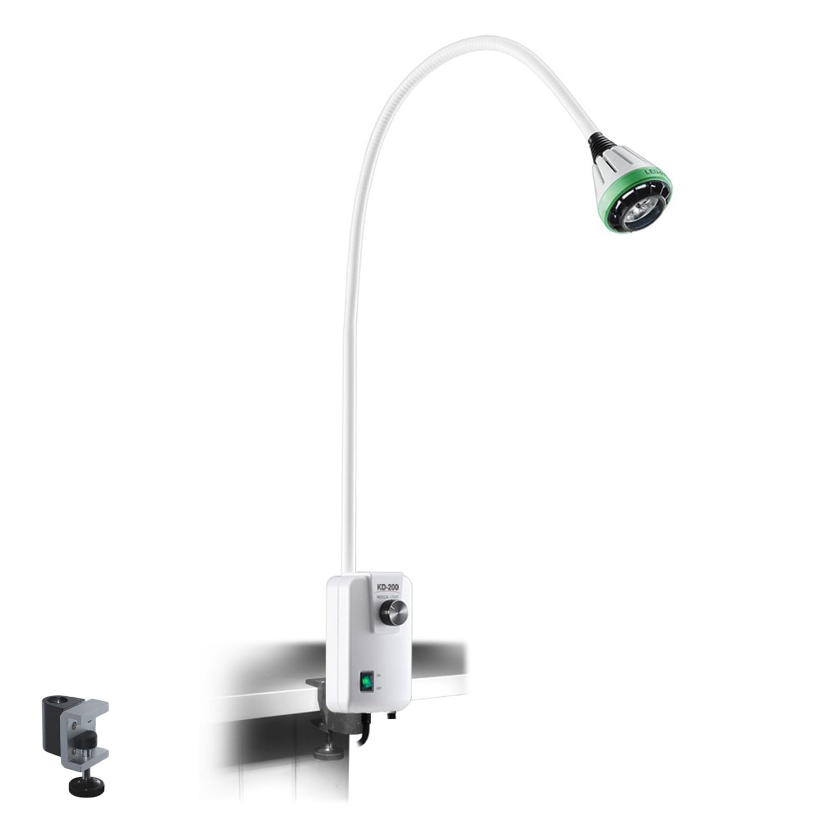 Lampada Chirurgica A LED da 9W con Braccio Flessibile, Ideale per Odontoiatria, Otorinolaringoiatria E Ginecologia, con Morsetto da Tavolo.