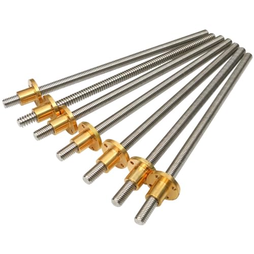 Vis mère T12 vis trapézoïdale 400mm avec écrou cuivre pas 2mm axe imprimante 3D