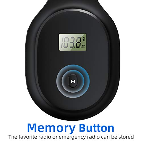 Image of Rechargeable and Portable Personal FM Radio Headphones with Best Reception, Wireless Headset Radio Ear Muffs for Jogging, Mowing, Cycling, Meeting FM Receiver