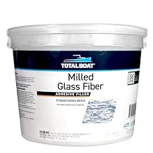 TotalBoat Fiberglass Milled Glass Fibers Additive Filler for Epoxy, Polyester, and Vinylester Resin 5 Quart