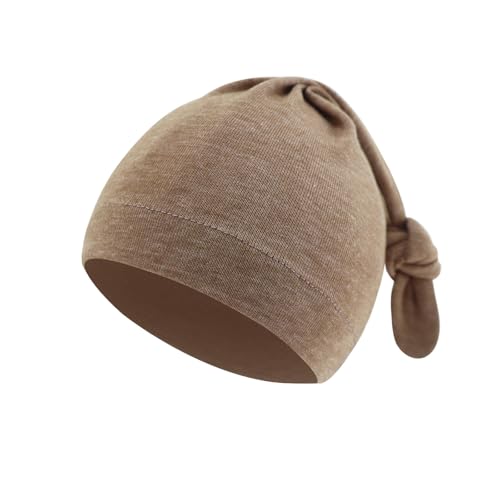Breathable Baby Bonnet Hat Solid Color Newborns Bonnet Hospital Caps Comfortable Headwear for 0 to 2 Months Unisex