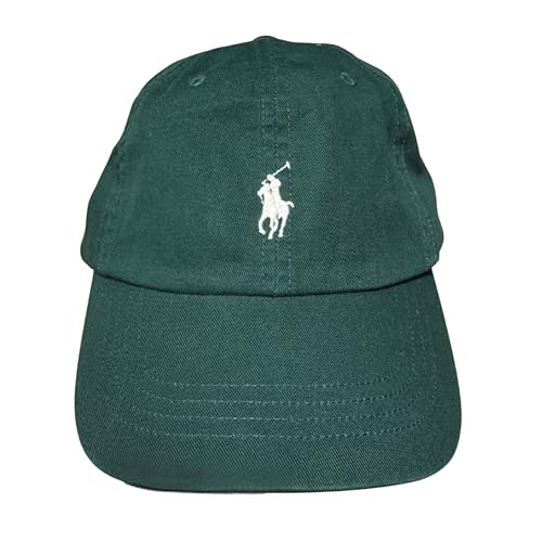 Image of POLO RALPH LAUREN Men's Cotton Chino Baseball Cap Forest Green