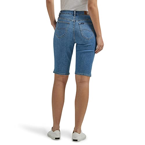 Lee Women's Legendary Mid-Rise Regular Fit Denim Bermuda Short, Aphros, 16 Reg #TOP27