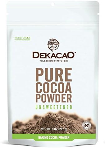 Dekacao Pure Cocoa Baking Powder - Gluten & Dairy Free - 100% Premium Criollo Cacao - 1 Pound