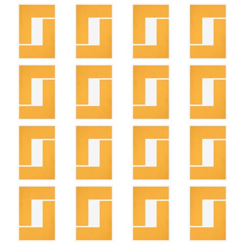 PATIKIL 5S Location Marking Corner, 16 Pcs 6 x 6 x 2 Inch PVC L-Shape Floor Marking Tape Workplace Floor Organization Markers for Office Warehouse Desk Table Top, Orange