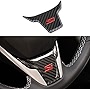 TopDall Carbon Fiber Steering Wheel Sticker Trim Compatible for Honda Civic 2016-2021