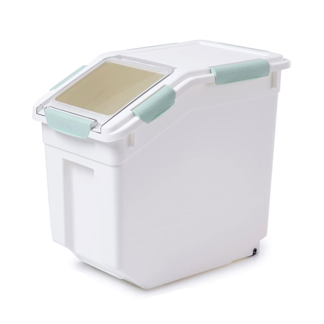 Luftdicht Haustiernahrung Lagerbehälter mit Rädern und Deckel Plastik Haustier Futterbox 22 Pfund für Heimküche Hunde Katzenvogel Fisch Futter Reis Getreide Getreide Lagerung Aufbewahrung