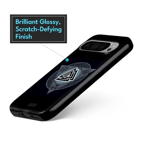 Image of MILLION CASES Valknut Radiance Crystal Case for Google Pixel 8a, Google Pixel 8a Back Cover Case(2024) - PC | Midnight Black