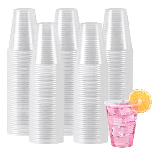 Lamosi 500 Pack 7 oz Plastic Cups Disposable Plastic Clear Cups Cold Drinking Water cups for Party Wedding Travel BBQ Picnic Event
