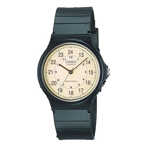 カシオ MQ24-9B ユニ ミリタリーダイヤル ブラックラバーストラップ カジュアル 3針アナログ腕時計