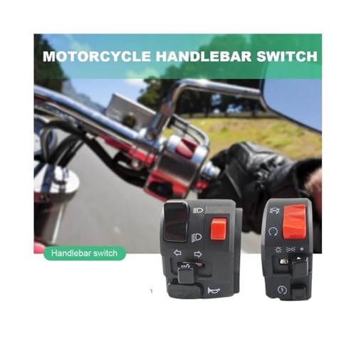 Commutateur de guidon de moto pour commande d'éclairage variable et klaxon - 2