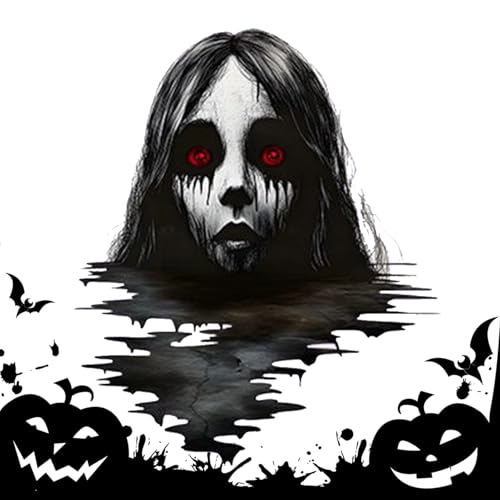 Zasdvn Calcomanías de Pared Halloween - Calcomanía 3D de Fantasma para Ventana,Adhesivos Removibles para Pared Salón Dormitorio Espejo Fiesta Decoración