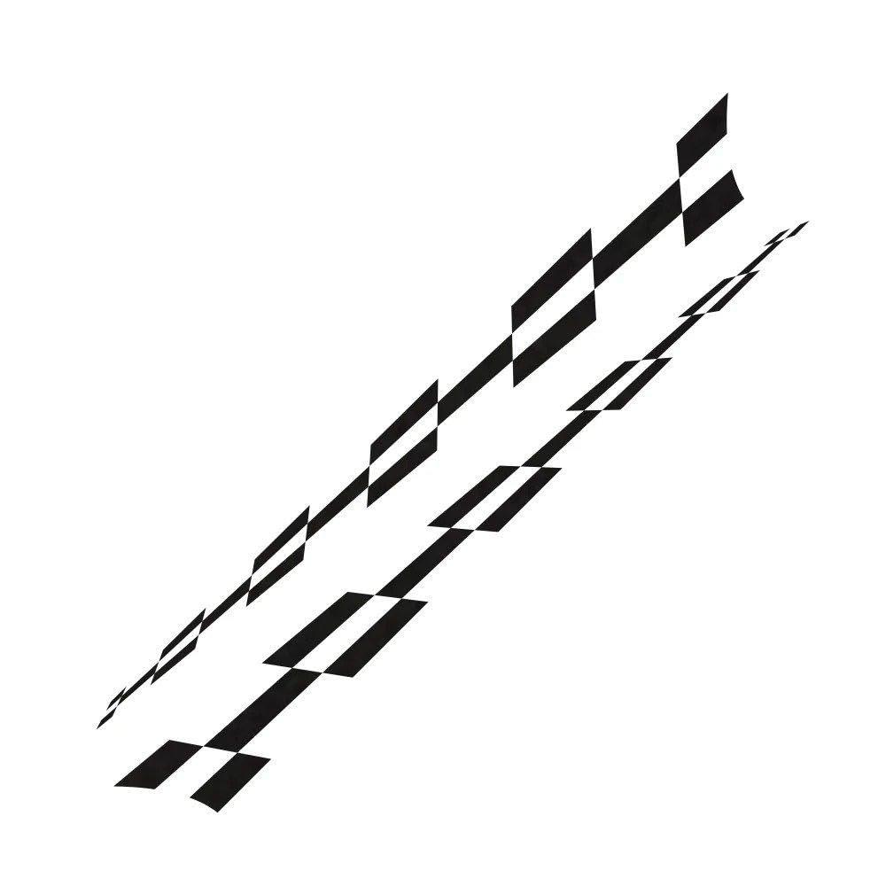 Bertdcx Glossy Black Auto Accessory Car Vinyl Side Stripes Stickers Pvc Decals Tuning Accessories(Glossy Black)