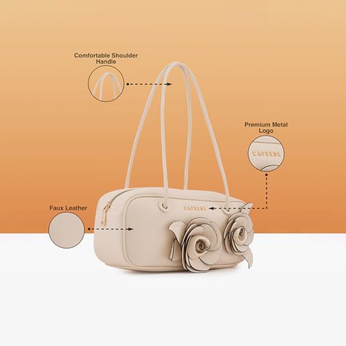Image of Caprese Bloom Baguette Medium Shoulder and Handheld Bag|Chic, Versatile Design for Everyday Use, Stylish Handbag for Casual or Formal Occasions, Perfect for Work, Travel, and Special Events
