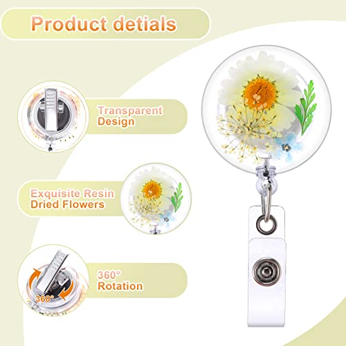Prasacco 3 Pcs Retractable Badge Reel Clip - Image 3