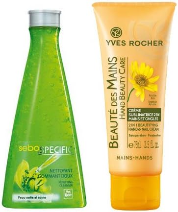 Yves Rocher FRANCE Sebo Specific Gentle Exfoliating Cleanser, 5 fl oz (Oily/ Combination Skin) + Free Gift Value $29.00 (Organic Arnica Hand Cream 2-in 1)