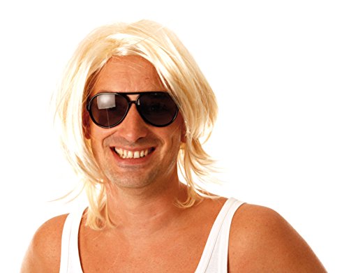 Party Pro- Perruque, Unisexe Adulte, 873645, d'or, Taille Unique