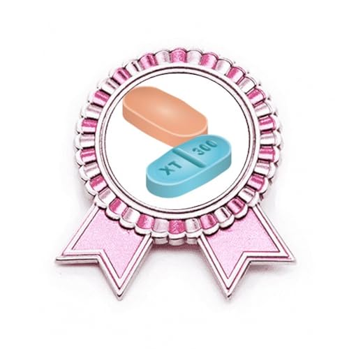 Broche pilule rose en métal avec attache robuste pour blouse médicale et veste