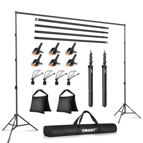 EMART Photo Backdrop Stand, 8.5x10ft Back Drop Stand for Party, Photography