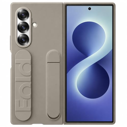 Image of Hybird Shockproof Mobile Back Cover Case for Samsung Galaxy Z Fold 8 Ultra Case with Wrist Band Strap, Stand Case Galaxy Z Fold8 Ultra 5G Cover