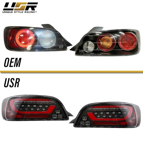 USR DEPO 00-09 S2000 Roadster JDM Style Full LED Black Housing Sequential LED Signal Clear Lens Tail Light Bar Set (Left + Right) Compatible with 2000-2009 Honda S2000 AP1/AP2 - Image 6