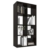 Endearing Limons【2026 Wooden Thick Border 8 Cube Shelf Storage Organizer with Anti-Tipping Kits + Reversible Open Back Bookcase (11 x 11 Unit Cell Chocolate)