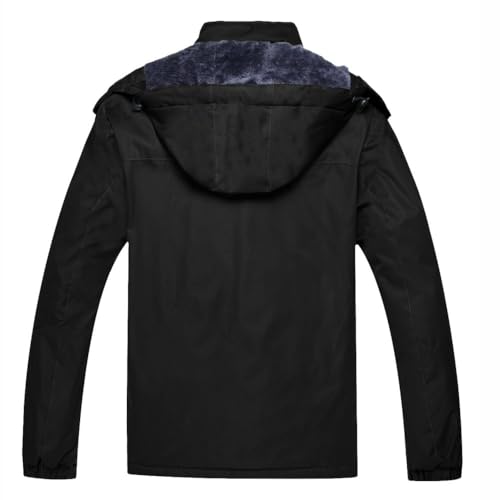 LZLER Men's Winter Jackets Warm Windproof Ski Snow Winter Coats Waterproof Fleece Windbreaker Snowboarding with Hood - Image 2