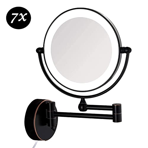 Miroir de salle de bain mural rond 8 pouces pour coiffeuse
