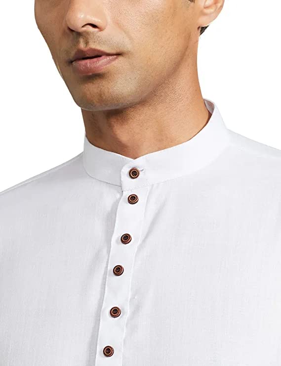Image of Luxrio Kurta Pyjama Set for men Cotton Blend Long Solid Straight Fit KurtaSETSolid2