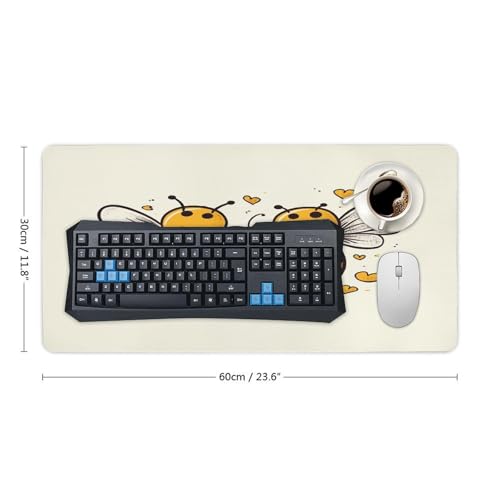 Estera para escritorio Bee Love Honey de caucho 60x30 cm miniatura 2