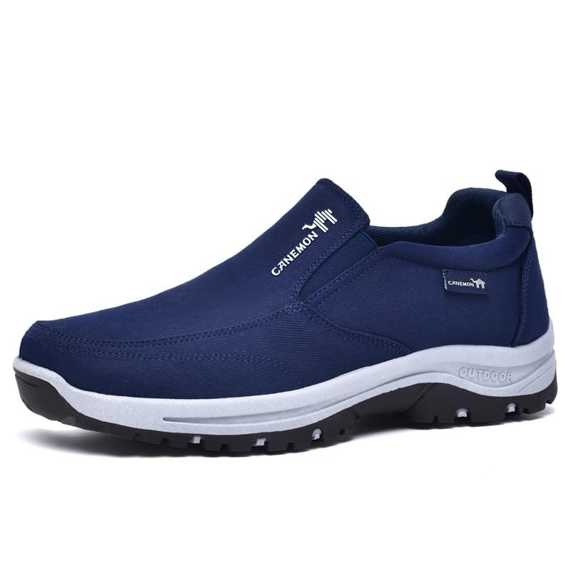 Men's Slip on Casual Shoes Anti-Slip Breathable Walking Shoes, Lightweight Outdoor Hiking Shoes