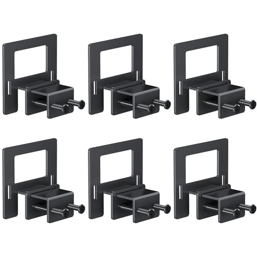 YIADDTION 6 PCS AntiSlip Mattress Slide Stopper Grippers Heavy Duty Metal Bed Frame Holder in Place Keep Mattress from Sliding Gripper Adjustable Black