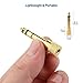 Cable Matters 5-Pack 1/4 to 1/8 Headphone Adapter, 6.35mm to 3.5mm Adapter Male to Female, Gold Plated Stereo Headphone 3.5mm to 1/4 Converter