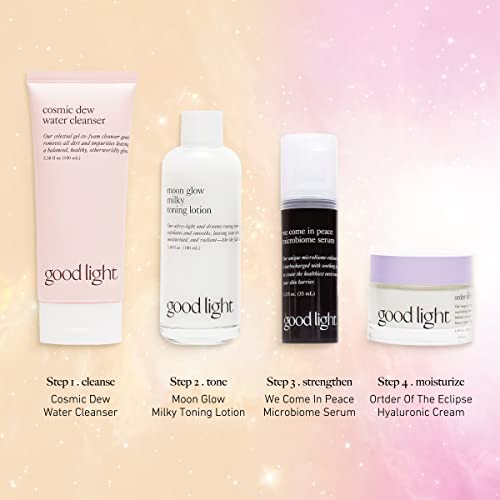 Good Light Cosmic Dew Water Cleanser. Celestial Gel-To-Foam, Multi-Purpose Cleanser To Remove Impurities And Hydrate. Made With Glycerin And Hyaluronic Acid. Sensitive Skin Safe (3.38 Fl Oz) #TOP5