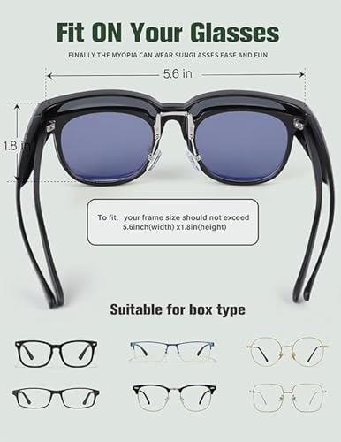 Sunny Buddy Fit over Sunglasses, SunnyBuddy Sunglasses Polarized Fit over Glasses Sunglasses Snap Shades2