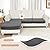NAISI Waterproof Couch Cushion Covers Thick Velvet Fabric Washable Sofa Slipcovers Sectional Couch Covers for 3 Pieces Separate L Shape Couch Cover with Elastic Bottom(2 Seater + 1 Chaise,Grey)