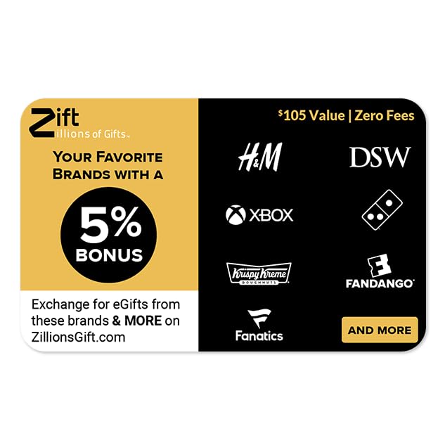 Zift Zillions 5 Bonus eGift Card
