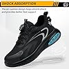 Steel Toe Cap Trainers Mens Work Safety Trainers Womens Lightweight Safety Shoes Cushioning Comfortable Breathable Non Slip Black, 8 UK #4