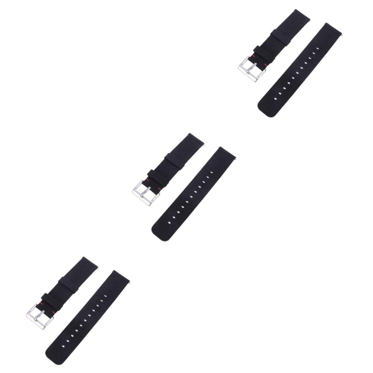 DOITOOL 3 Piezas Correa De Reloj Bandas Mirar Correas Pulsera Reemplazar Correa De Nailon Correa De Lona Banda De Nailon Cinturón De Lona Inteligente