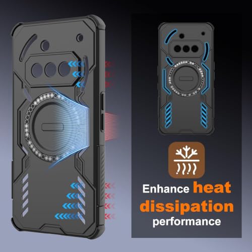 Image of ShieldTech Back Cover Case for Nothing Phone 3a 5G | 360 Protection Mobile Phone Case Mag-Safe | Camera Protection | Back Cover for Nothing Phone 3 a 5G / 3a 5+G - Black TPU+PC