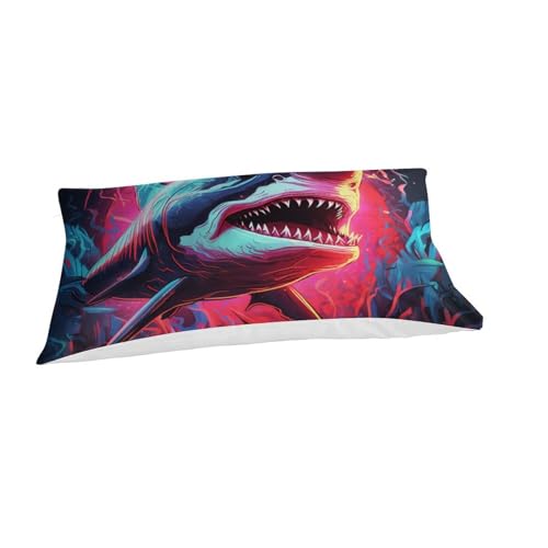 Housse de couette enfant requin respirante contre la transpiration lit simple 2 pièces