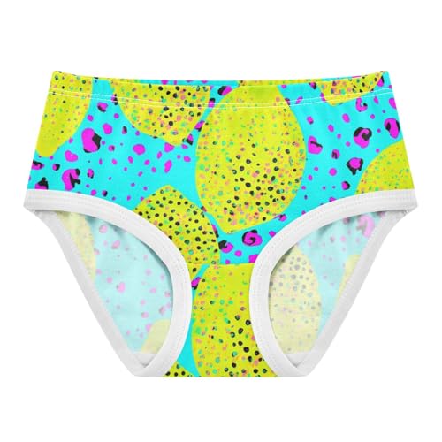 Fancy Toddler Girls Underwear 2t Cotton Panties for Girl Vibrant Yellow Lemons Blue Kids Undies Briefs