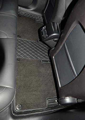 ThinSGO Tesla Model 3 All-Wealther Floor Mat Waterproof Full Covered PU Leather Vehicle Floor Carpet (Floor Mat Black)