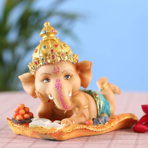 TIED RIBBONS Ganesh Idol for Home | Resin, 5 inch | Handmade Figurine Hindu Decor Ganesha Statues for Return Gifts | Ganesh Chaturthi Decoration Office Desk | Diwali Decorations for Home TIED RIBBONS Ganesh Idol for Home | Resin, 5 inch | Handmade Figurine Hindu Decor Ganesha Statues for Return Gifts | Ganesh Chaturthi Decoration Office Desk | Diwali Decorations for Home