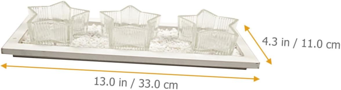 Glass Tealight Candle Holder Creative Five- Design for Christmas Table Decor Elegant Glass Votive Holder for Festive Home Decoration for Parties and Centerpieces